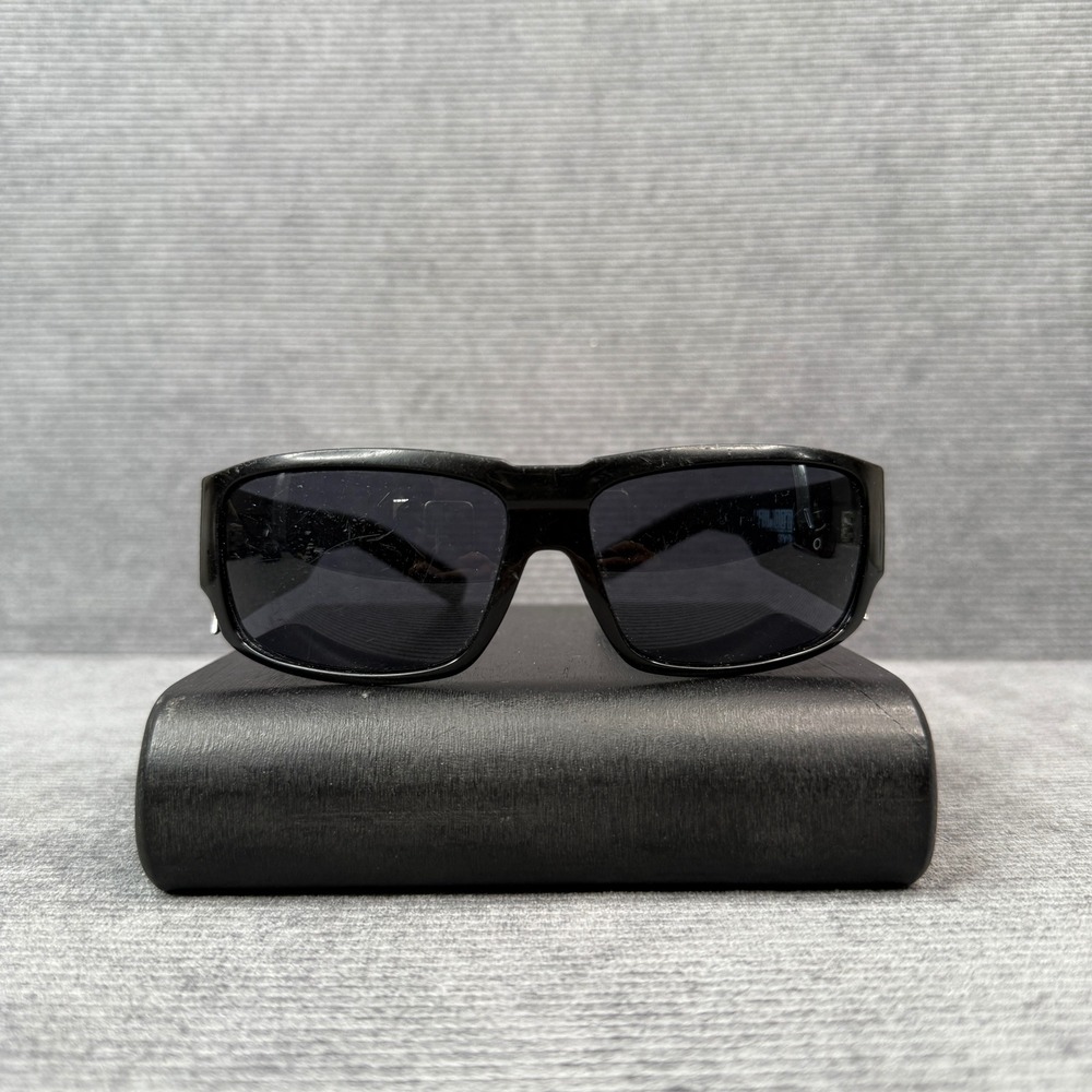 Spy Optic Hailwood Y2K Sunglasses Black Rectangular  Made in Italy E10 Vintage